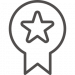 star-badge-symbol-outline